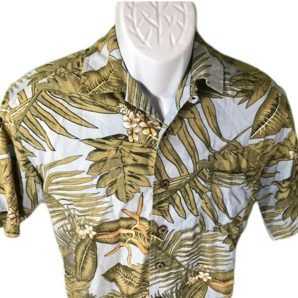 Caribbean Joe Shirt Palm tree HAWAIIAN Aloha Mens - Picture 4 of 7